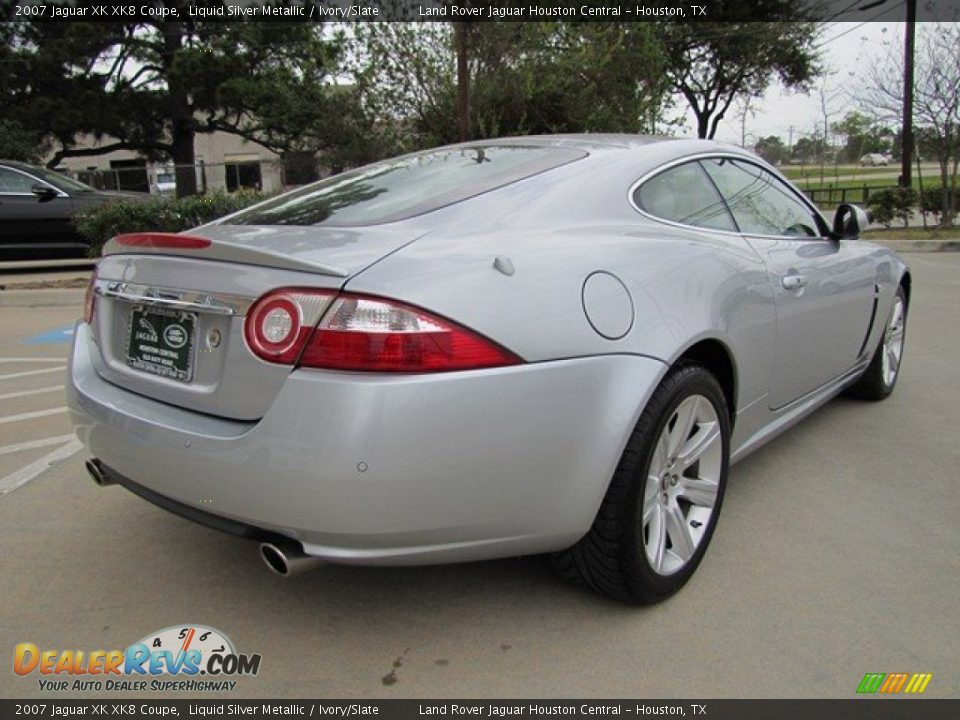 2007 Jaguar XK XK8 Coupe Liquid Silver Metallic / Ivory/Slate Photo #10