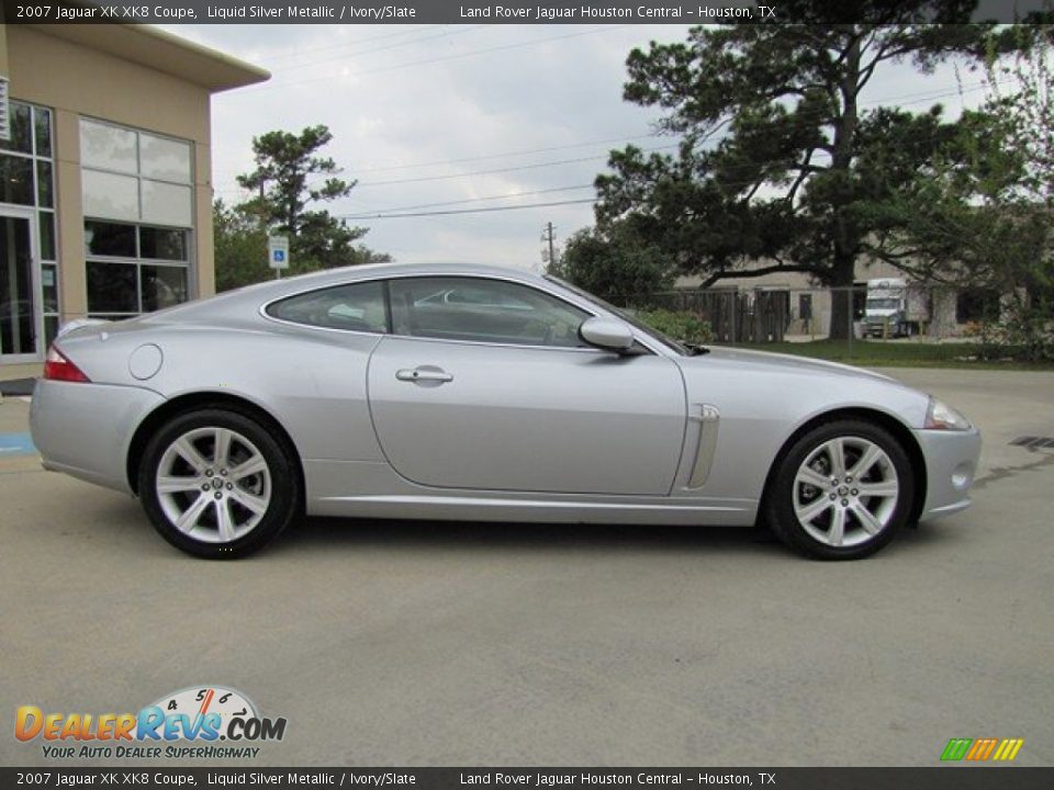2007 Jaguar XK XK8 Coupe Liquid Silver Metallic / Ivory/Slate Photo #11