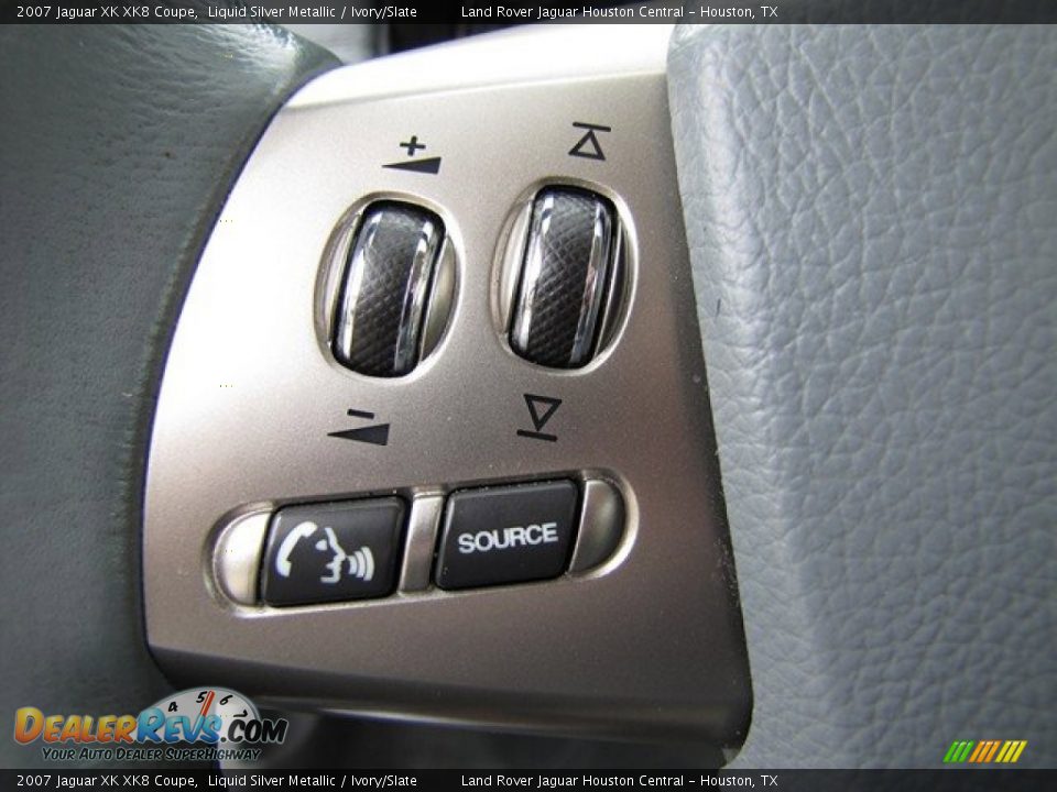 2007 Jaguar XK XK8 Coupe Liquid Silver Metallic / Ivory/Slate Photo #15