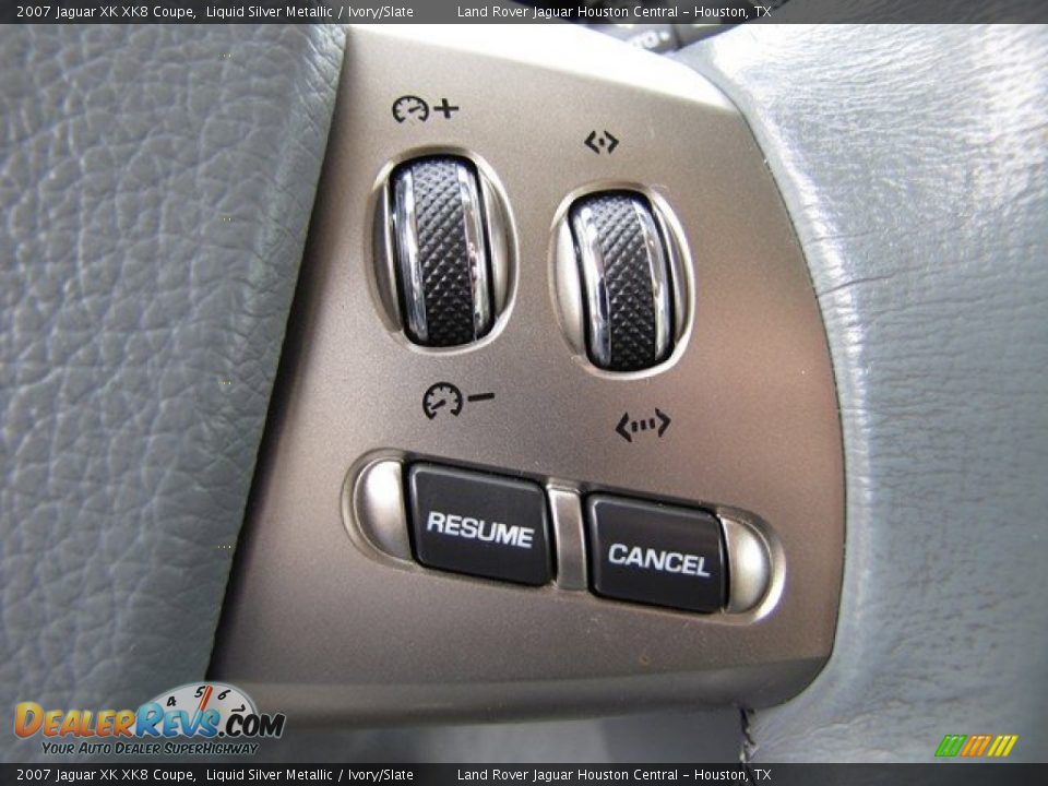 2007 Jaguar XK XK8 Coupe Liquid Silver Metallic / Ivory/Slate Photo #16