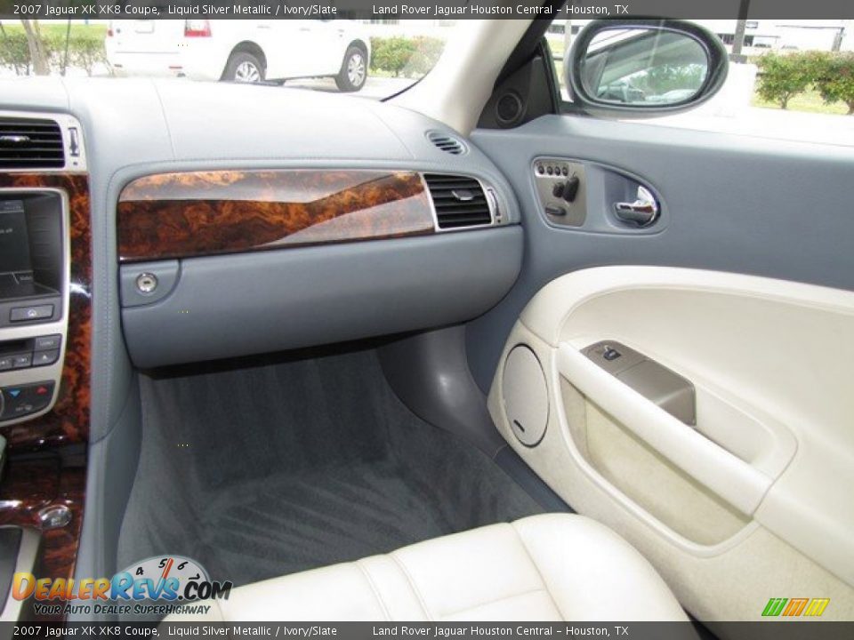 2007 Jaguar XK XK8 Coupe Liquid Silver Metallic / Ivory/Slate Photo #28