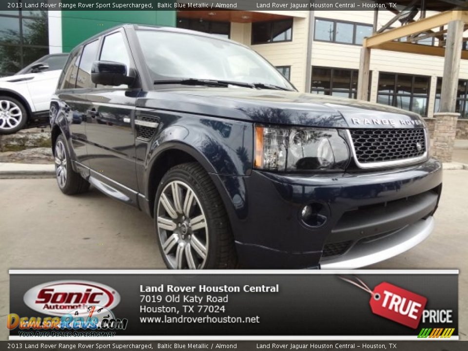 2013 Land Rover Range Rover Sport Supercharged Baltic Blue Metallic / Almond Photo #1