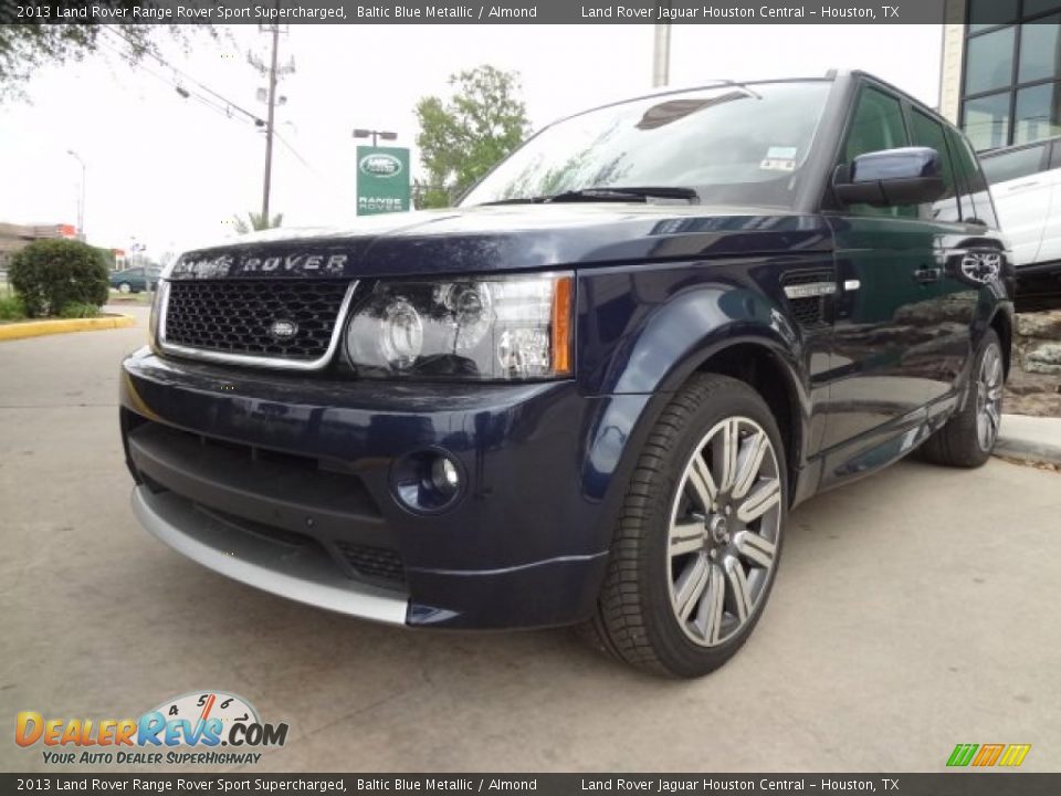 2013 Land Rover Range Rover Sport Supercharged Baltic Blue Metallic / Almond Photo #4