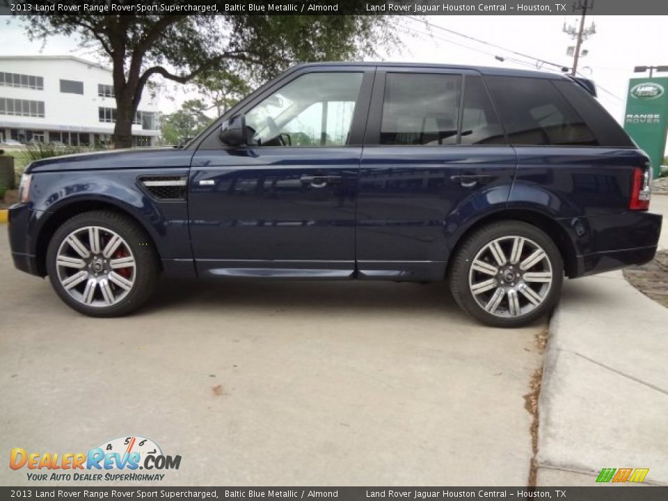 2013 Land Rover Range Rover Sport Supercharged Baltic Blue Metallic / Almond Photo #6