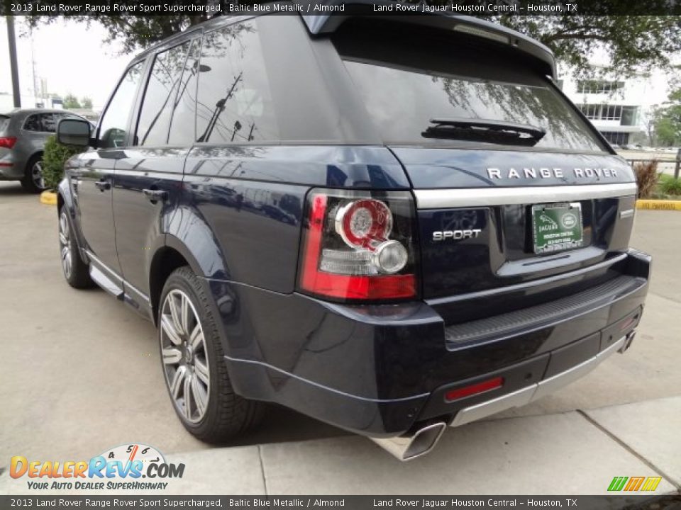 2013 Land Rover Range Rover Sport Supercharged Baltic Blue Metallic / Almond Photo #7