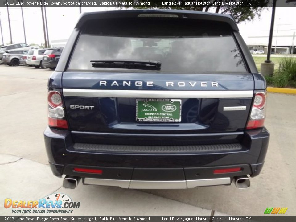 2013 Land Rover Range Rover Sport Supercharged Baltic Blue Metallic / Almond Photo #8