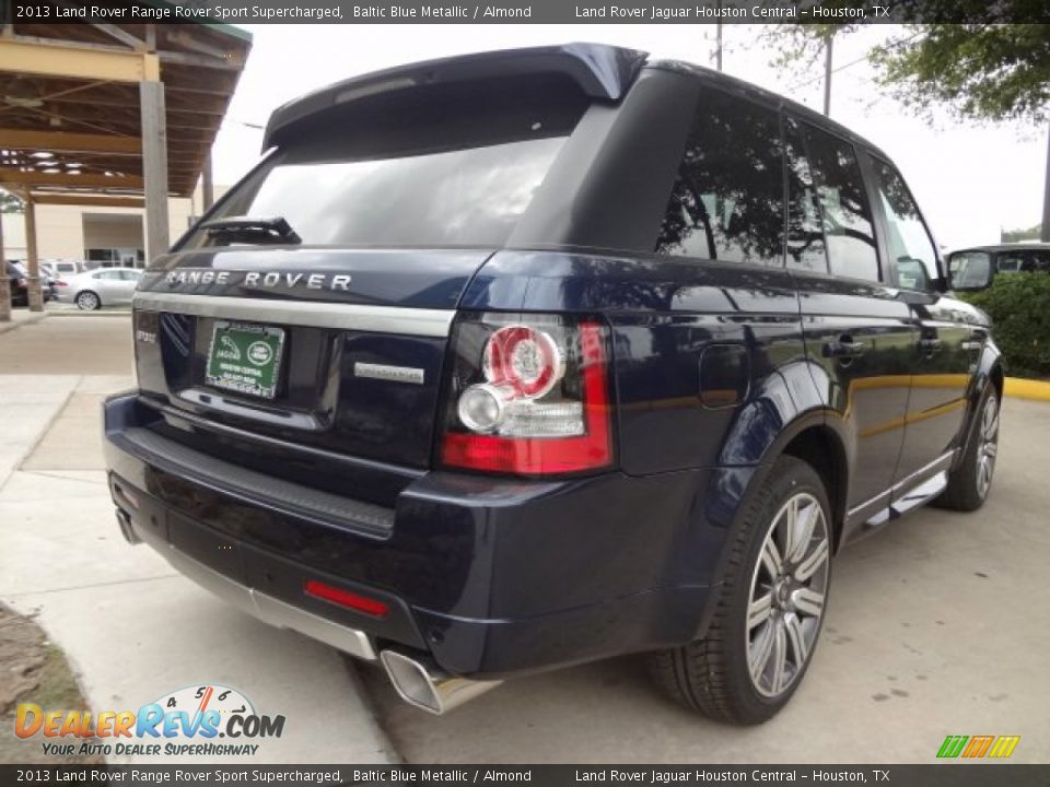 2013 Land Rover Range Rover Sport Supercharged Baltic Blue Metallic / Almond Photo #9