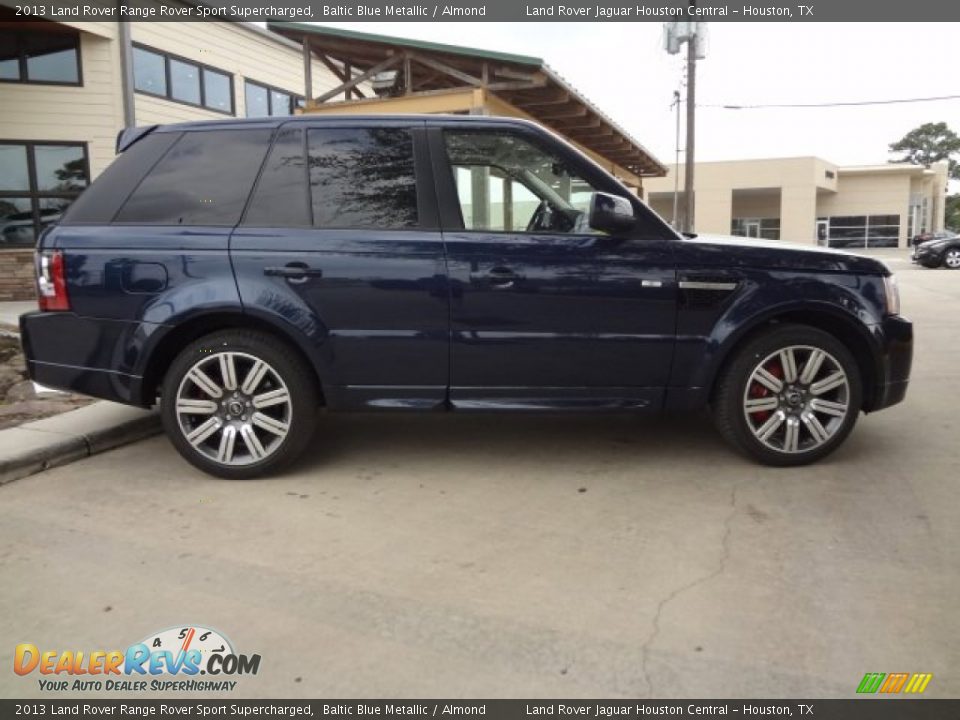 2013 Land Rover Range Rover Sport Supercharged Baltic Blue Metallic / Almond Photo #10