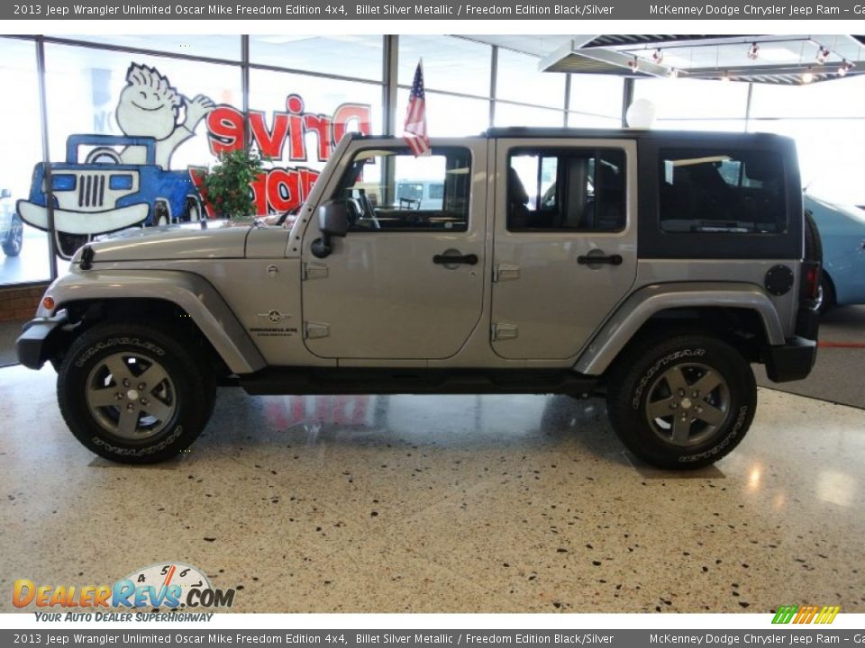 Billet Silver Metallic 2013 Jeep Wrangler Unlimited Oscar Mike Freedom Edition 4x4 Photo #3