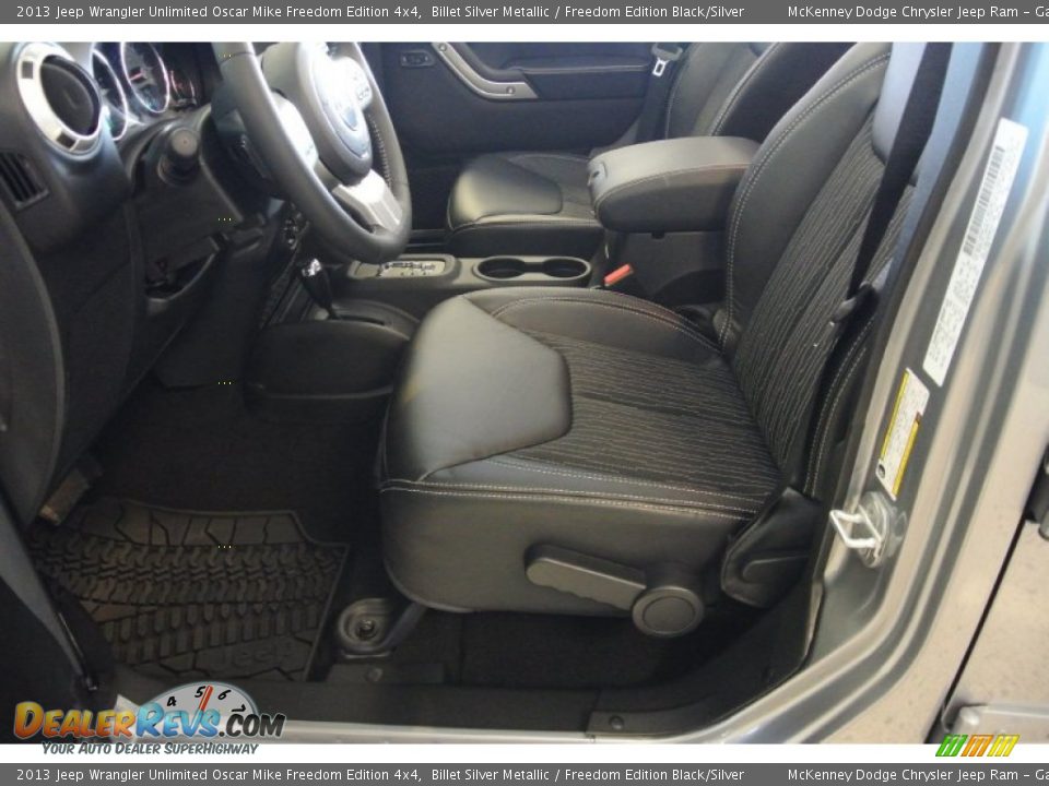 2013 Jeep Wrangler Unlimited Oscar Mike Freedom Edition 4x4 Billet Silver Metallic / Freedom Edition Black/Silver Photo #8