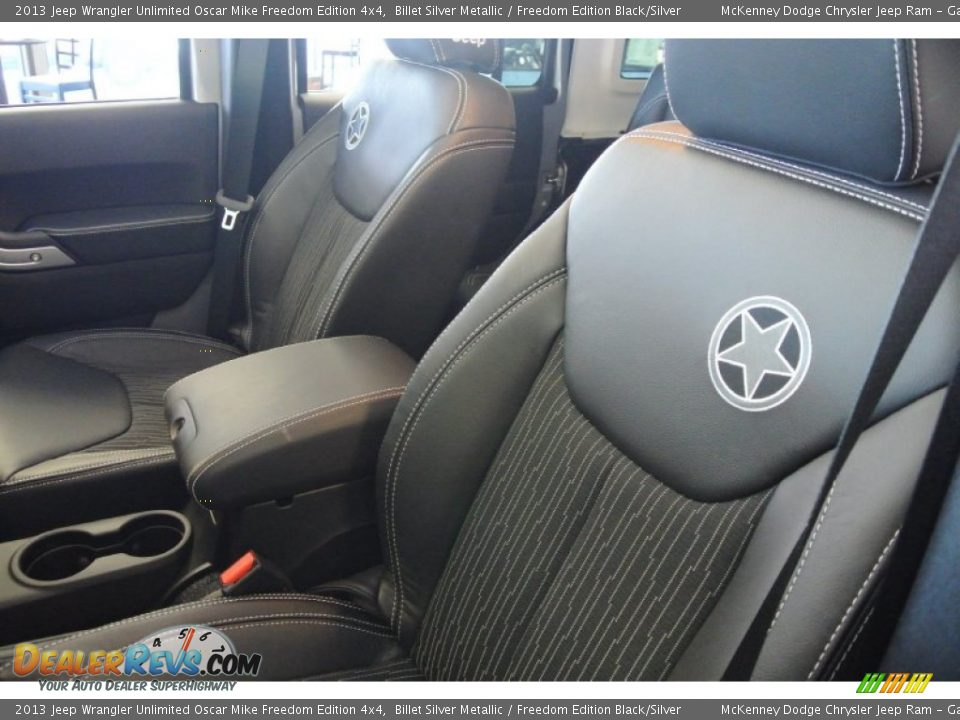 Front Seat of 2013 Jeep Wrangler Unlimited Oscar Mike Freedom Edition 4x4 Photo #9