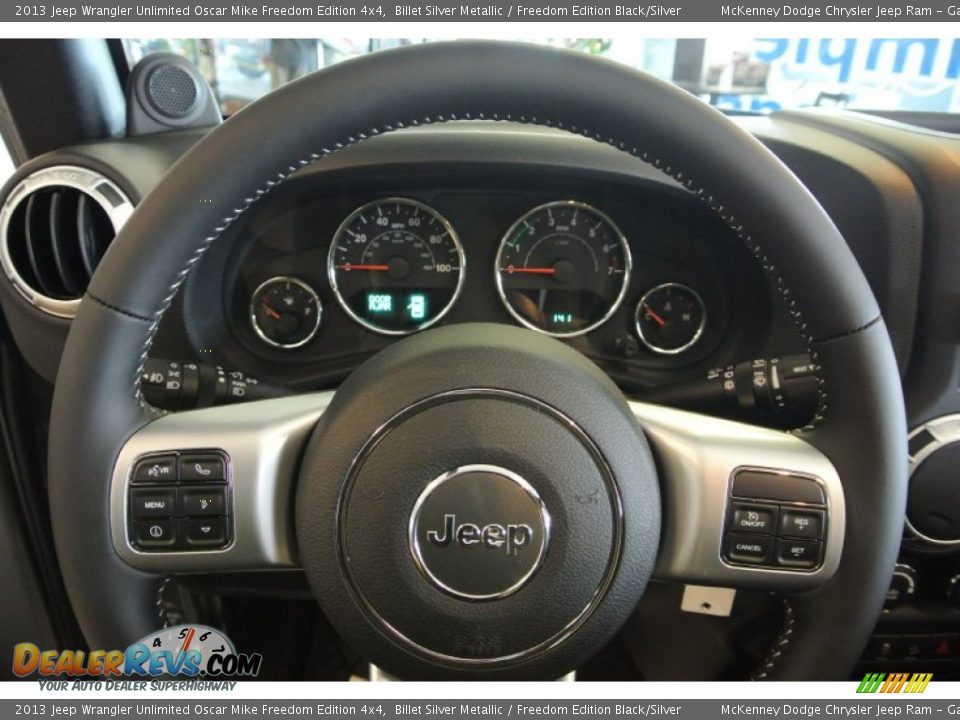 2013 Jeep Wrangler Unlimited Oscar Mike Freedom Edition 4x4 Steering Wheel Photo #15