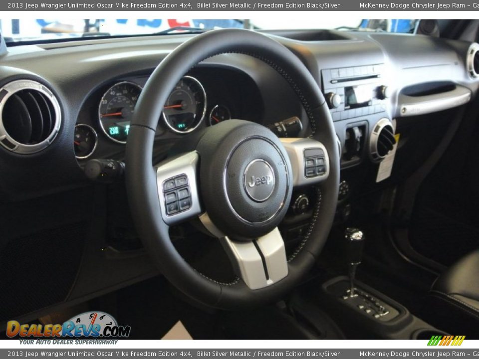 2013 Jeep Wrangler Unlimited Oscar Mike Freedom Edition 4x4 Billet Silver Metallic / Freedom Edition Black/Silver Photo #24