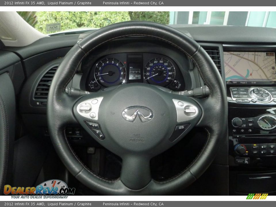 2012 Infiniti FX 35 AWD Liquid Platinum / Graphite Photo #17