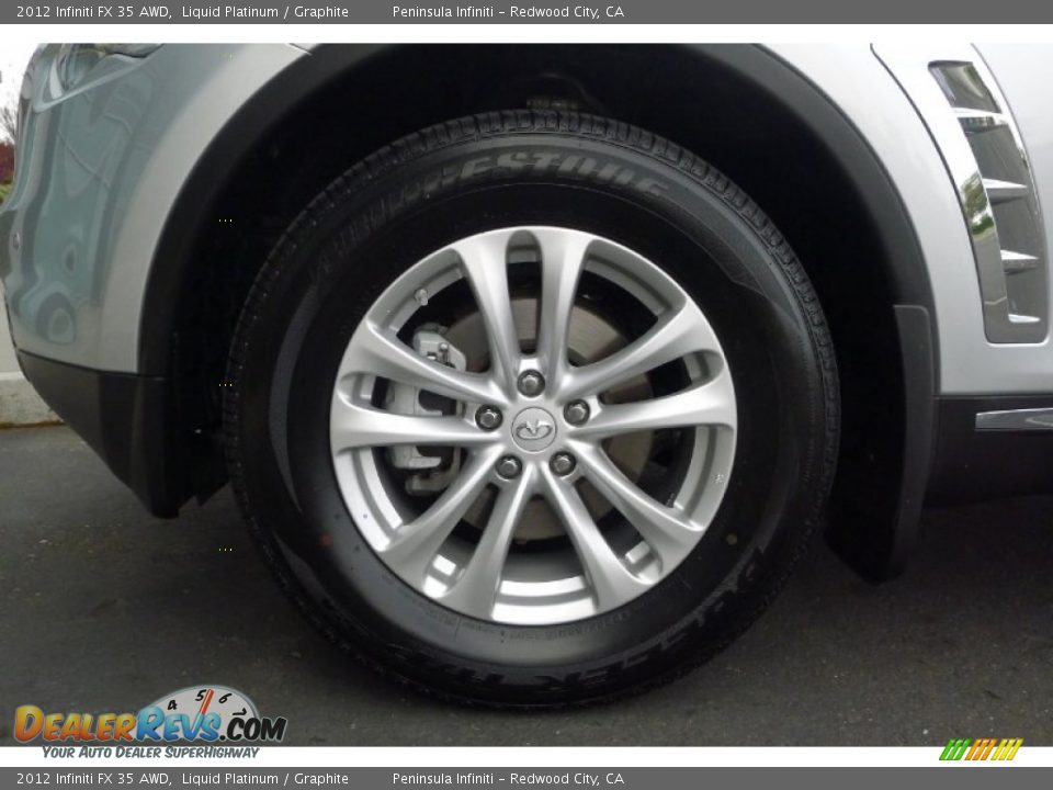 2012 Infiniti FX 35 AWD Liquid Platinum / Graphite Photo #27