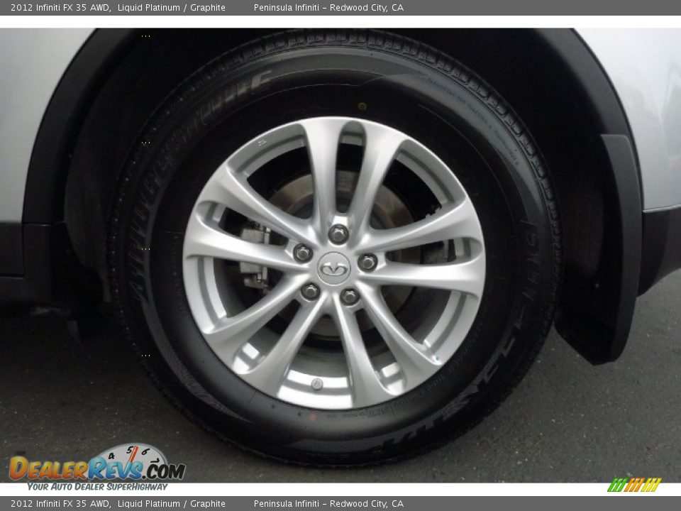 2012 Infiniti FX 35 AWD Liquid Platinum / Graphite Photo #28