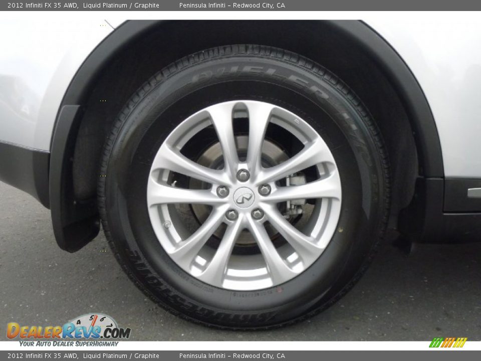 2012 Infiniti FX 35 AWD Liquid Platinum / Graphite Photo #29