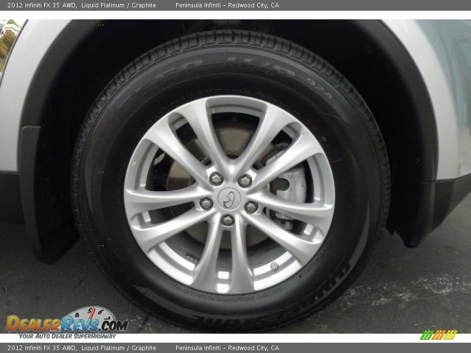 2012 Infiniti FX 35 AWD Liquid Platinum / Graphite Photo #30