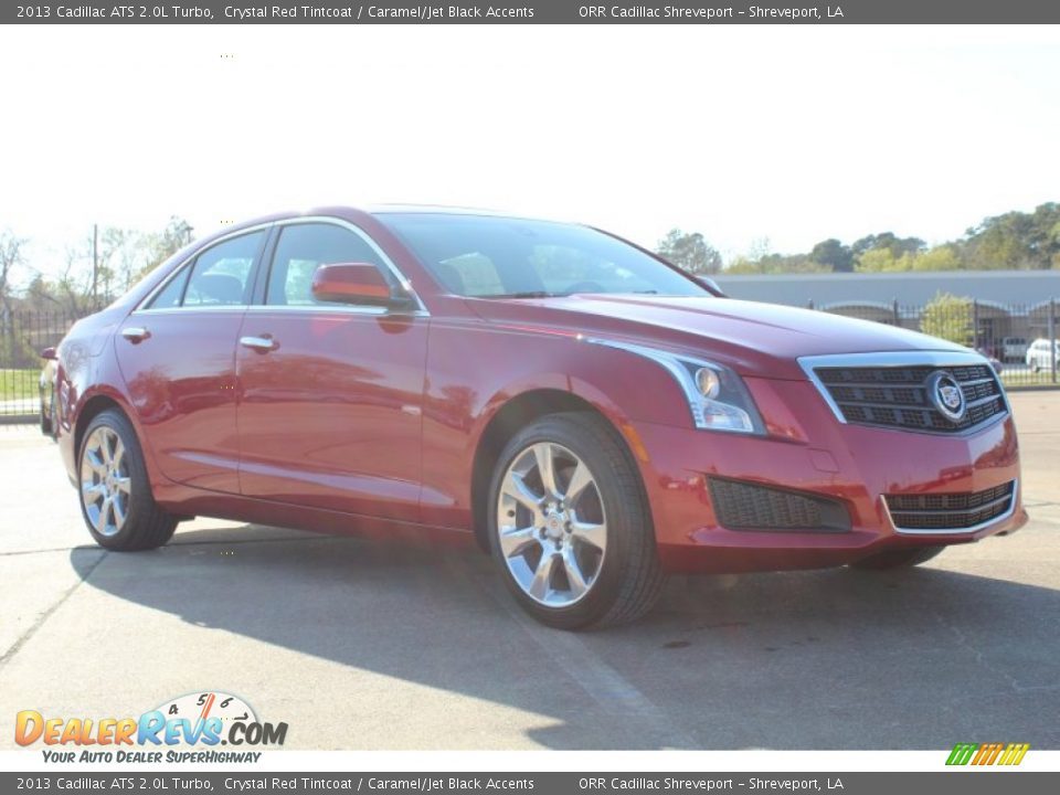 2013 Cadillac ATS 2.0L Turbo Crystal Red Tintcoat / Caramel/Jet Black Accents Photo #1
