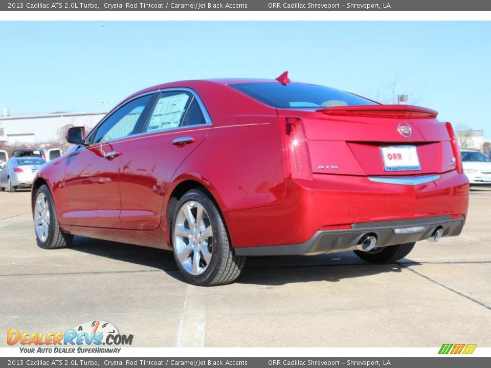 2013 Cadillac ATS 2.0L Turbo Crystal Red Tintcoat / Caramel/Jet Black Accents Photo #3