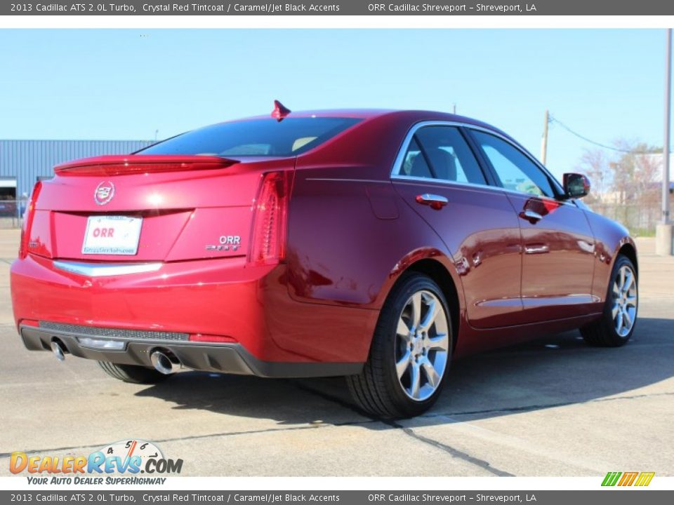 2013 Cadillac ATS 2.0L Turbo Crystal Red Tintcoat / Caramel/Jet Black Accents Photo #4