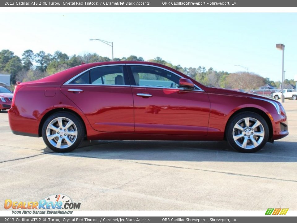 2013 Cadillac ATS 2.0L Turbo Crystal Red Tintcoat / Caramel/Jet Black Accents Photo #6