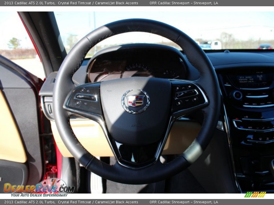 2013 Cadillac ATS 2.0L Turbo Crystal Red Tintcoat / Caramel/Jet Black Accents Photo #13
