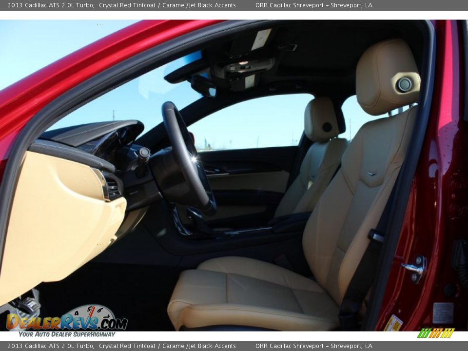 2013 Cadillac ATS 2.0L Turbo Crystal Red Tintcoat / Caramel/Jet Black Accents Photo #16