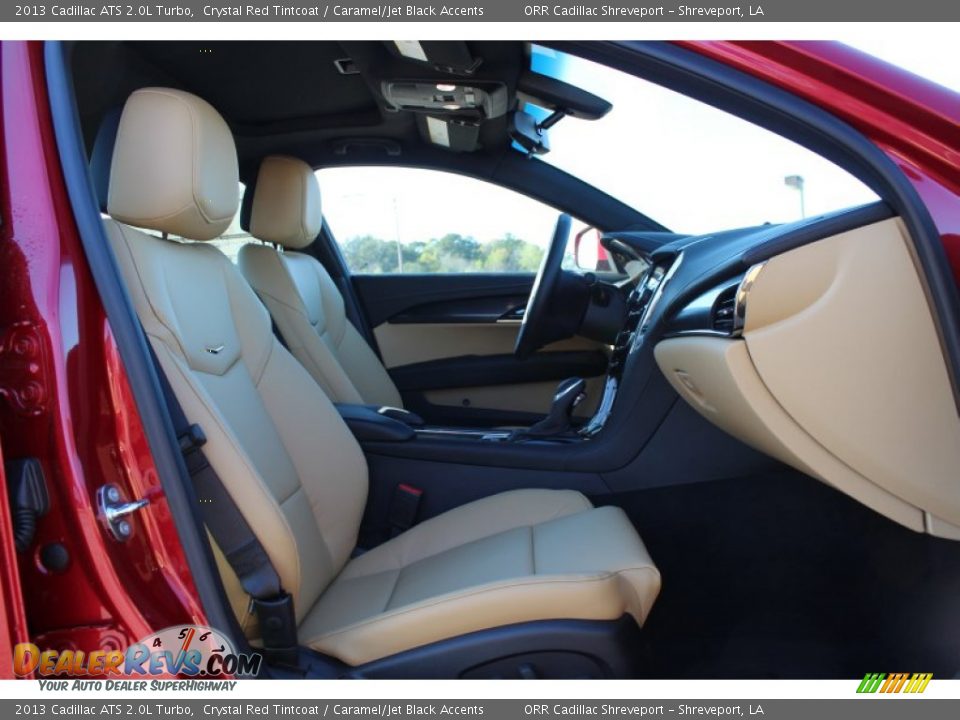 2013 Cadillac ATS 2.0L Turbo Crystal Red Tintcoat / Caramel/Jet Black Accents Photo #18