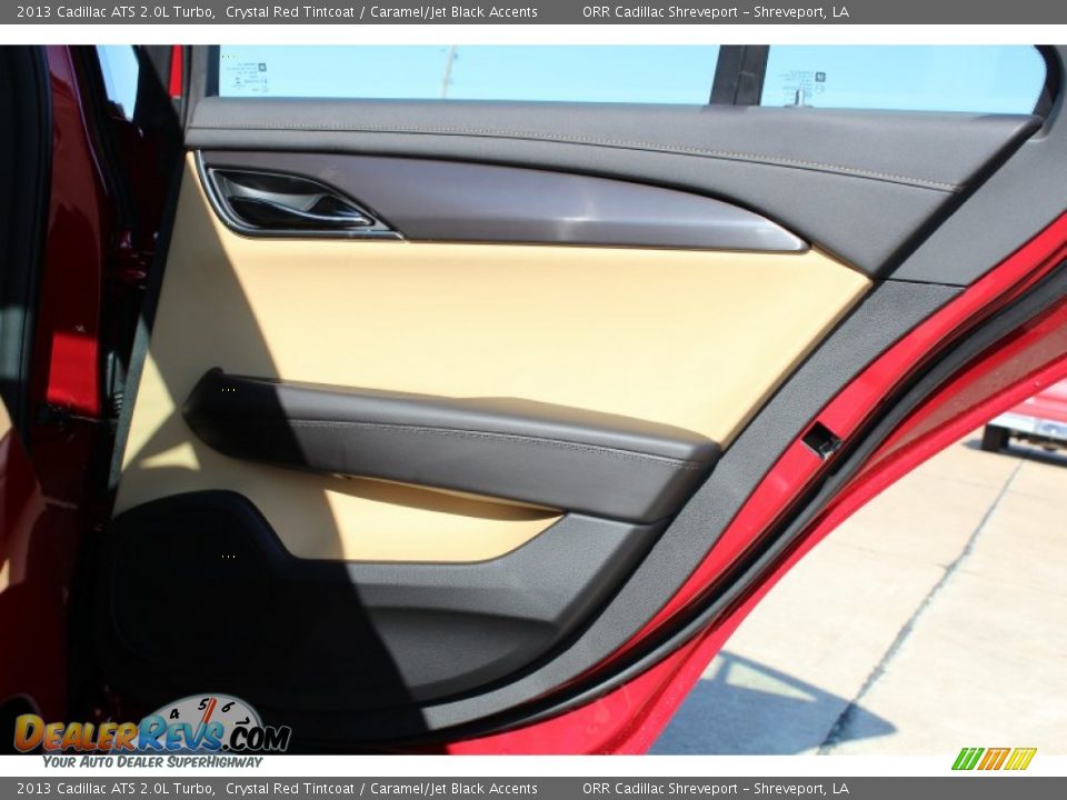 2013 Cadillac ATS 2.0L Turbo Crystal Red Tintcoat / Caramel/Jet Black Accents Photo #21