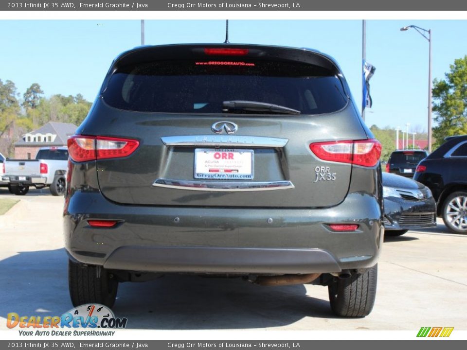 2013 Infiniti JX 35 AWD Emerald Graphite / Java Photo #8