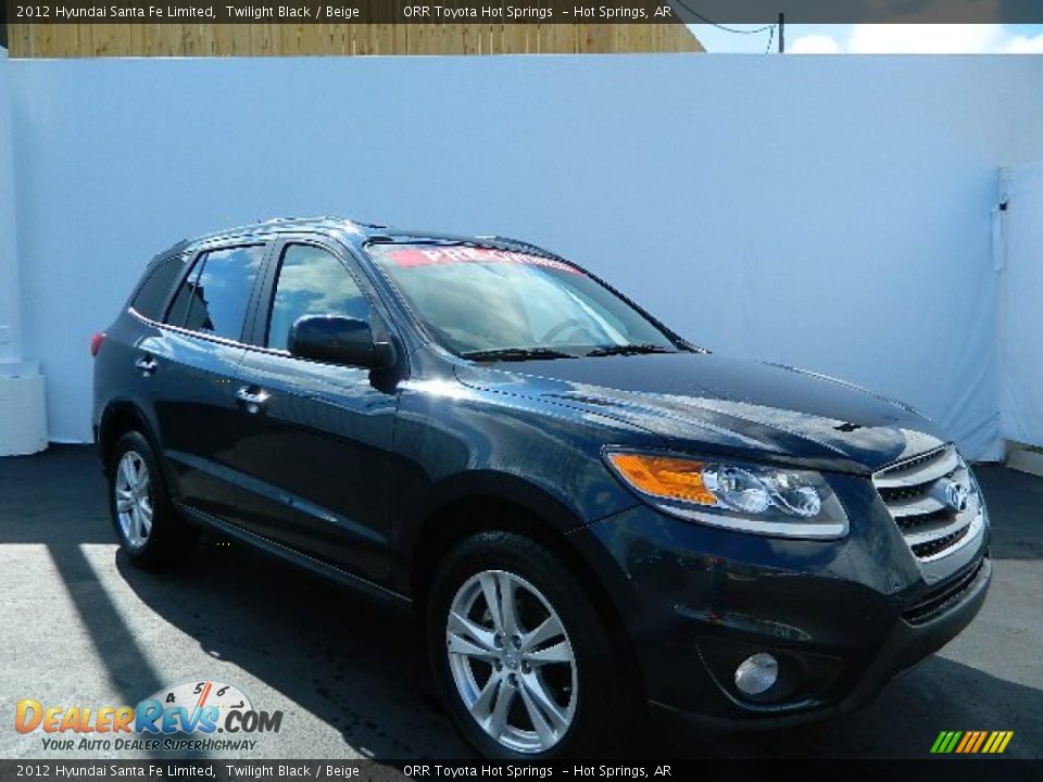 2012 Hyundai Santa Fe Limited Twilight Black / Beige Photo #1