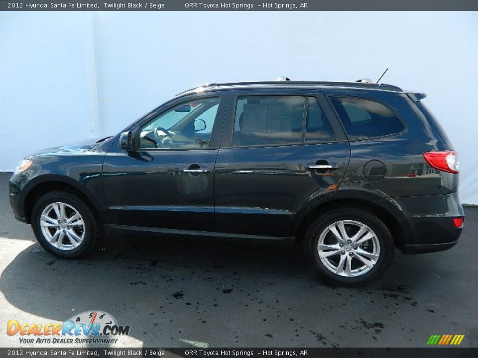 2012 Hyundai Santa Fe Limited Twilight Black / Beige Photo #4