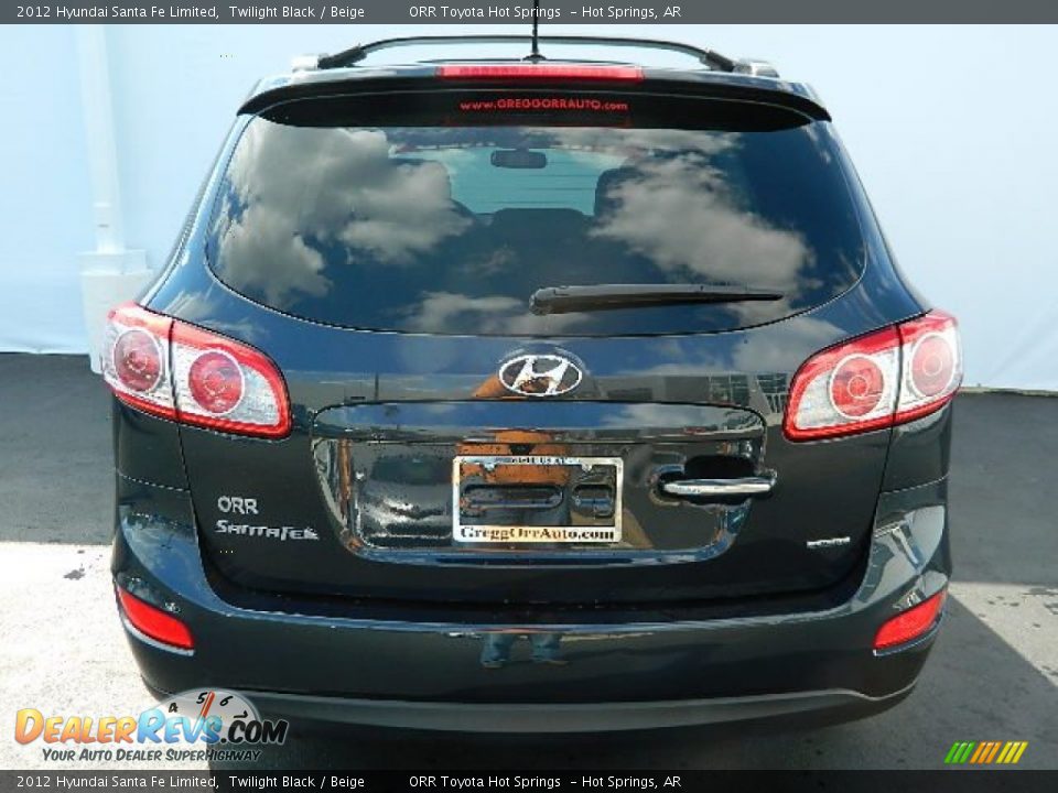 2012 Hyundai Santa Fe Limited Twilight Black / Beige Photo #5