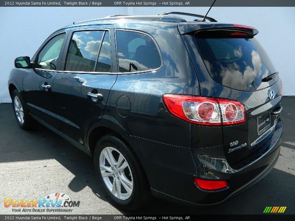 2012 Hyundai Santa Fe Limited Twilight Black / Beige Photo #6