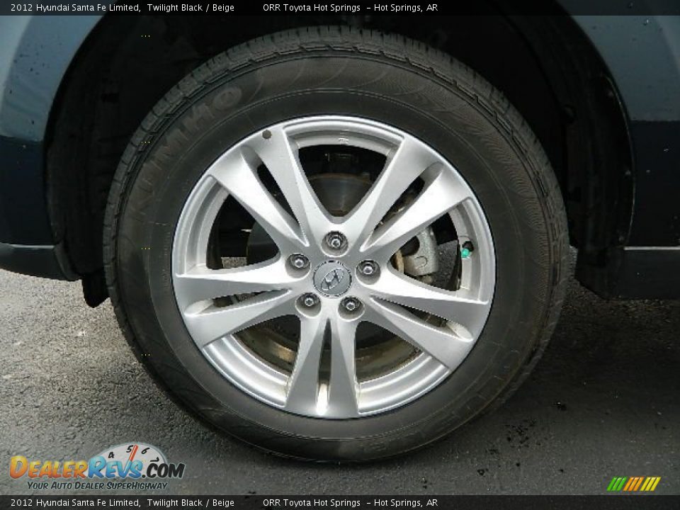 2012 Hyundai Santa Fe Limited Twilight Black / Beige Photo #8