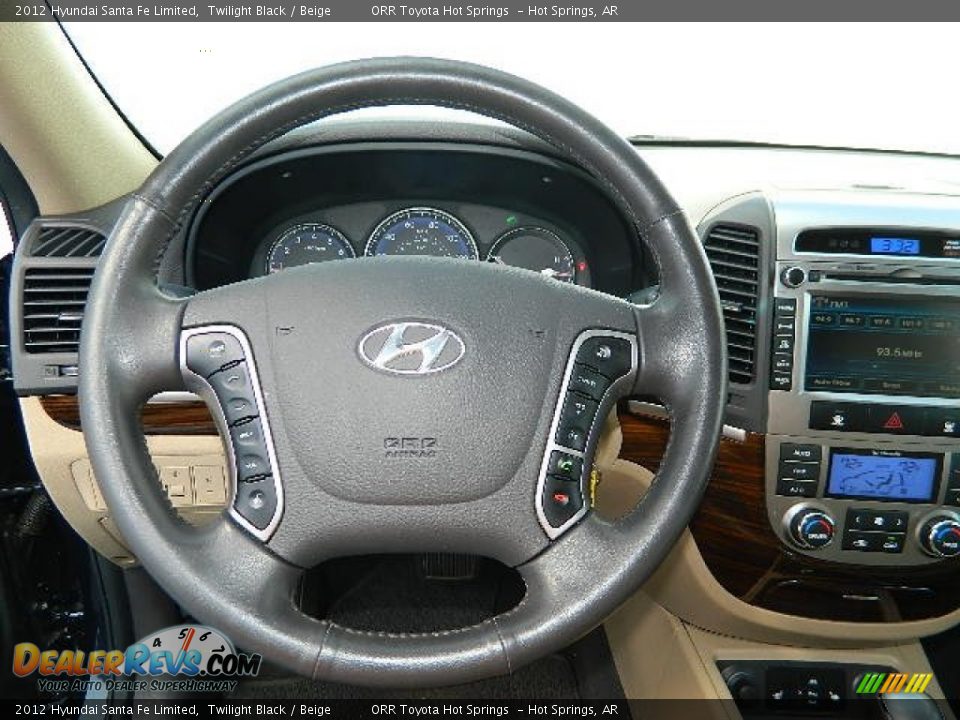 2012 Hyundai Santa Fe Limited Twilight Black / Beige Photo #9