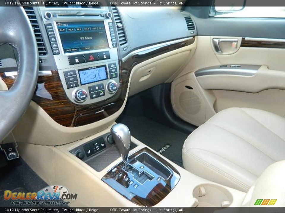 2012 Hyundai Santa Fe Limited Twilight Black / Beige Photo #11