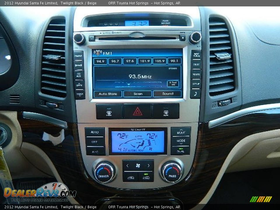 2012 Hyundai Santa Fe Limited Twilight Black / Beige Photo #12