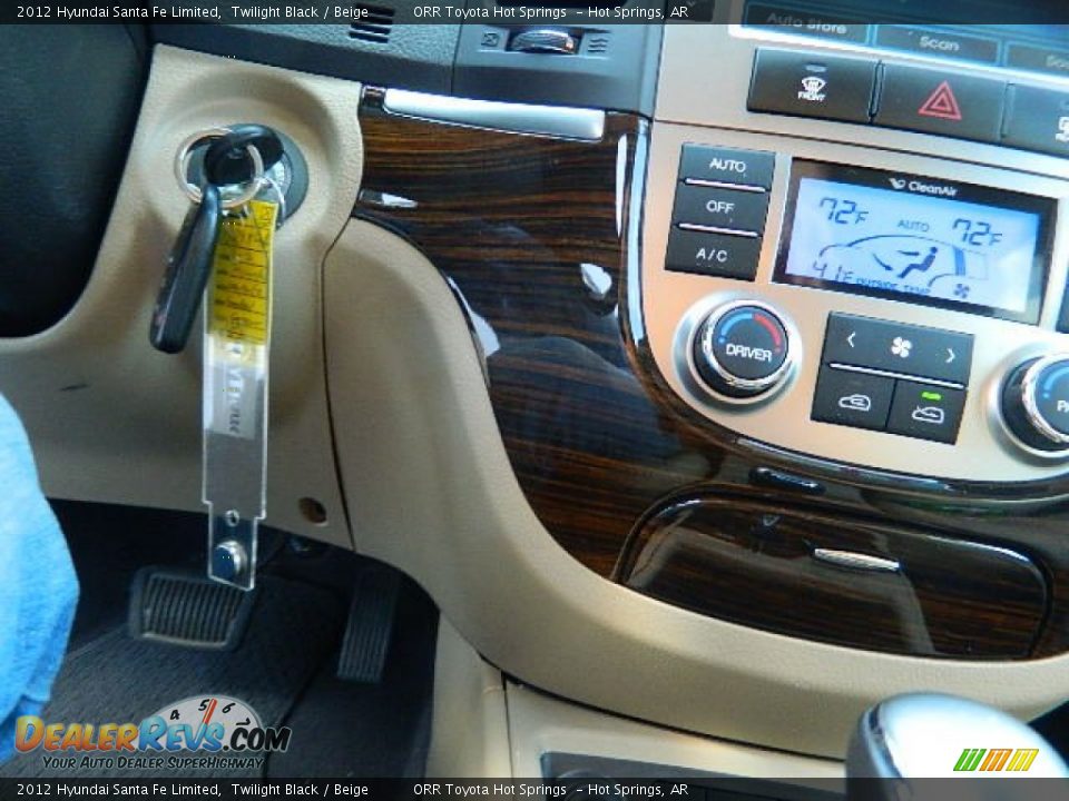 2012 Hyundai Santa Fe Limited Twilight Black / Beige Photo #14