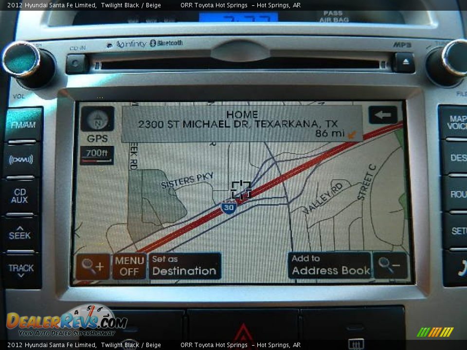 2012 Hyundai Santa Fe Limited Twilight Black / Beige Photo #15