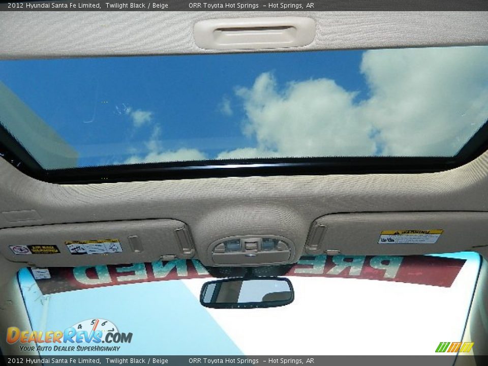 2012 Hyundai Santa Fe Limited Twilight Black / Beige Photo #16
