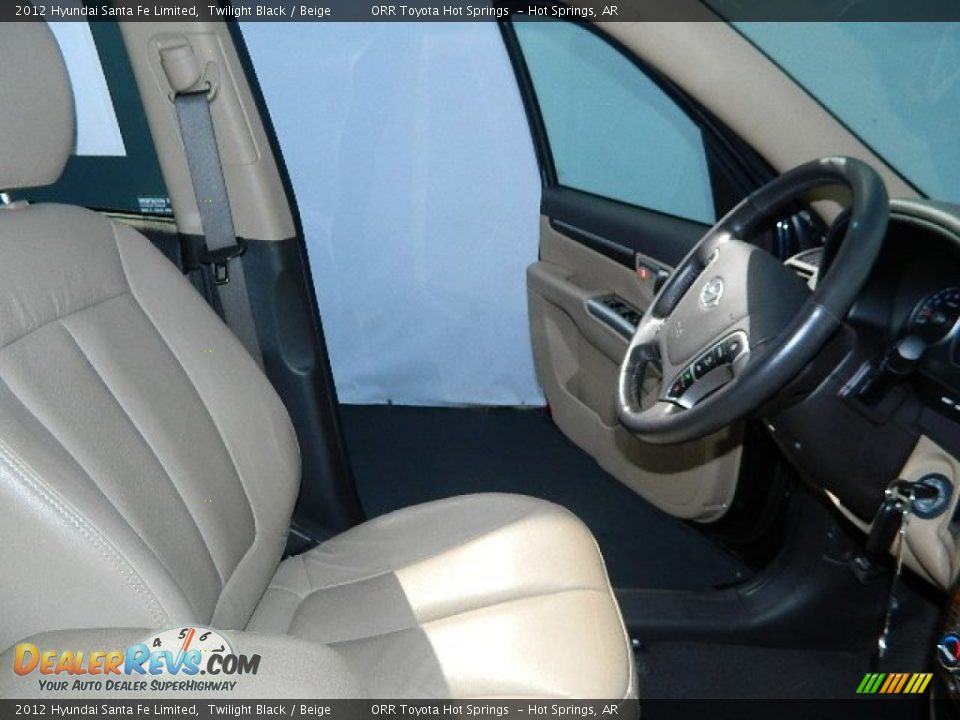 2012 Hyundai Santa Fe Limited Twilight Black / Beige Photo #17