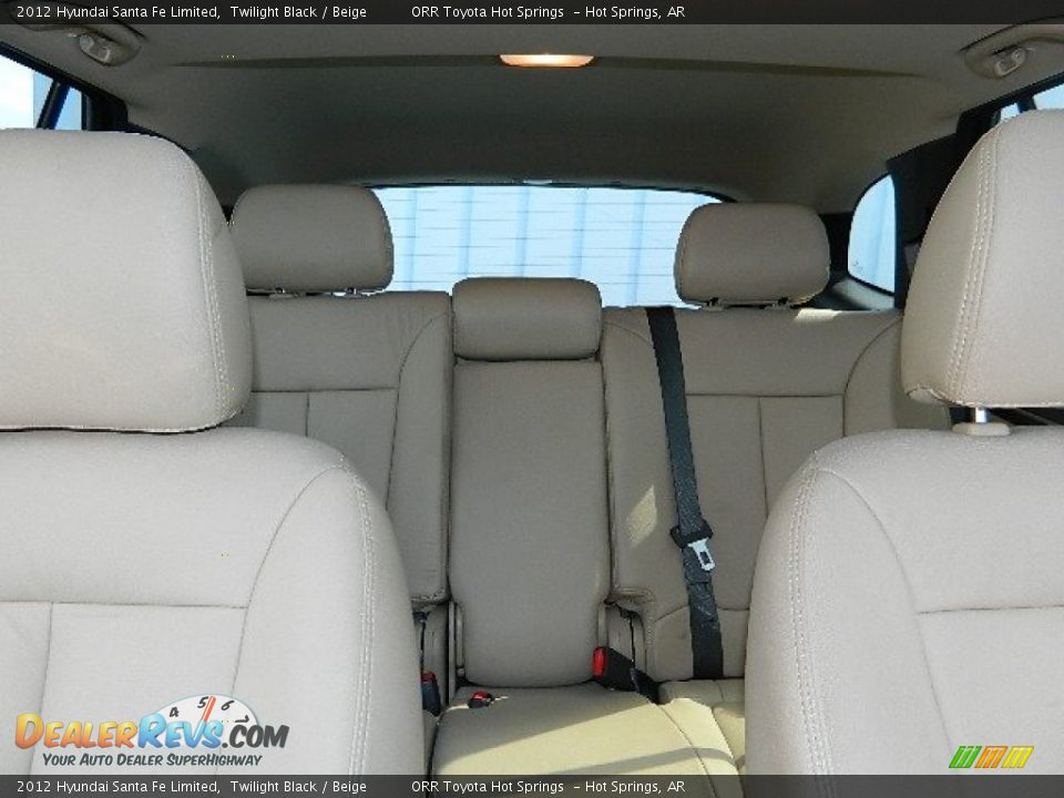 2012 Hyundai Santa Fe Limited Twilight Black / Beige Photo #18