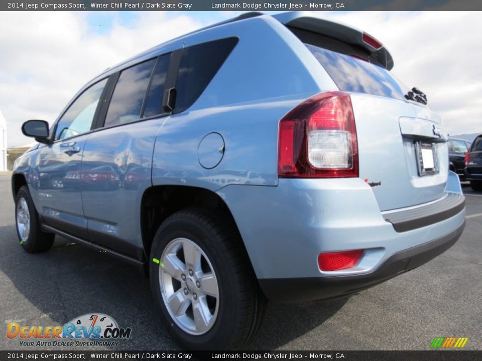 2014 Jeep Compass Sport Winter Chill Pearl / Dark Slate Gray Photo #2