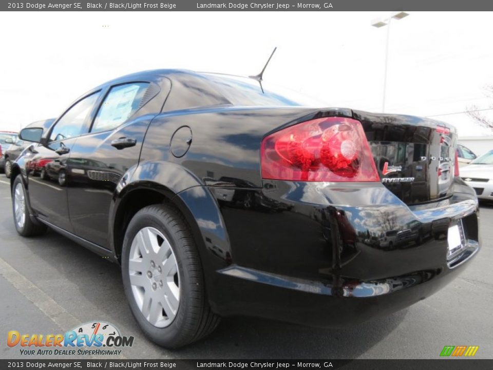 2013 Dodge Avenger SE Black / Black/Light Frost Beige Photo #2