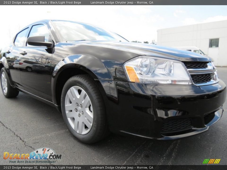 2013 Dodge Avenger SE Black / Black/Light Frost Beige Photo #4