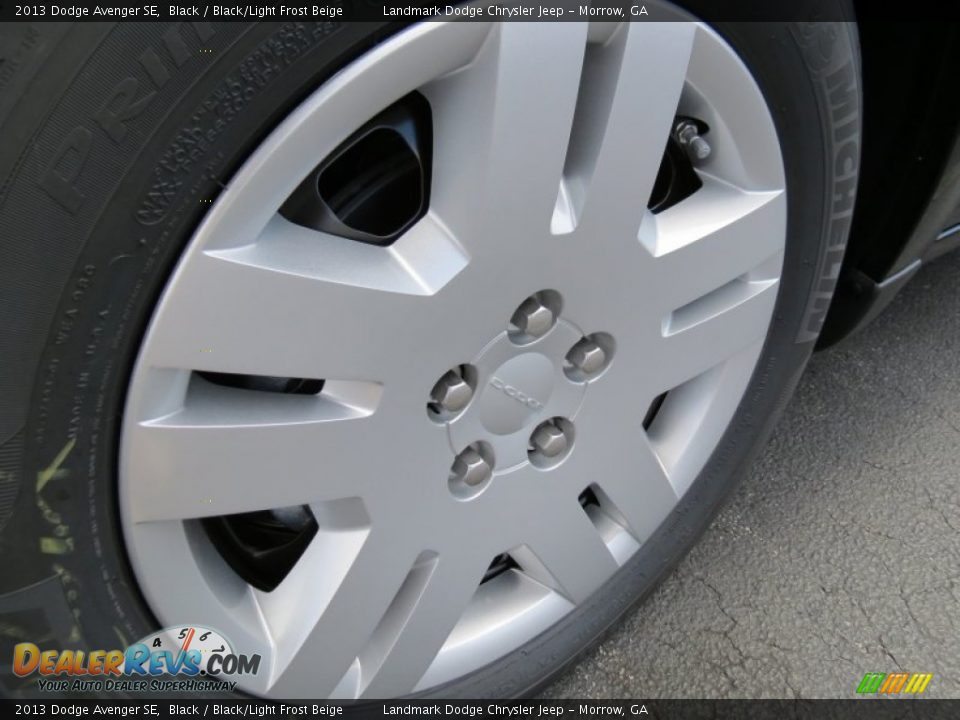 2013 Dodge Avenger SE Black / Black/Light Frost Beige Photo #5