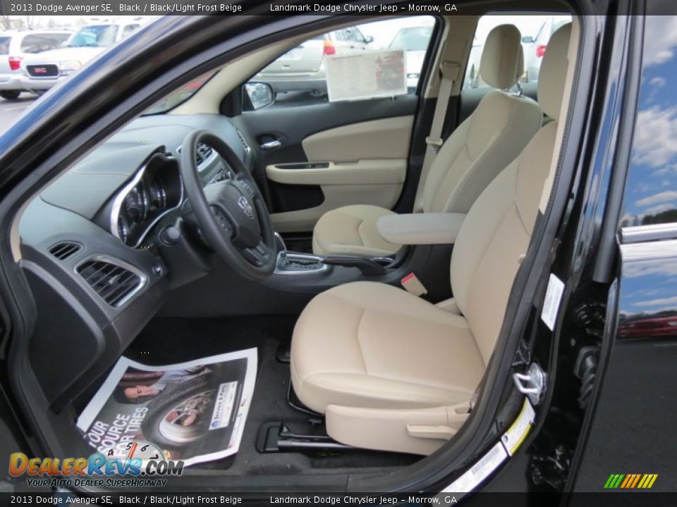 2013 Dodge Avenger SE Black / Black/Light Frost Beige Photo #6