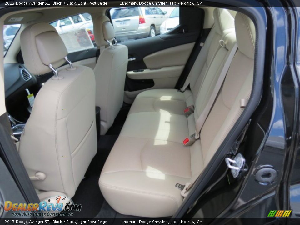 2013 Dodge Avenger SE Black / Black/Light Frost Beige Photo #7
